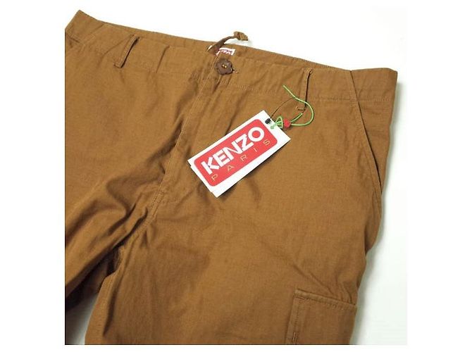 Autre Marque Pantalones cargo con botón de flor KENZO NIGO marrones Castaño - vista 5