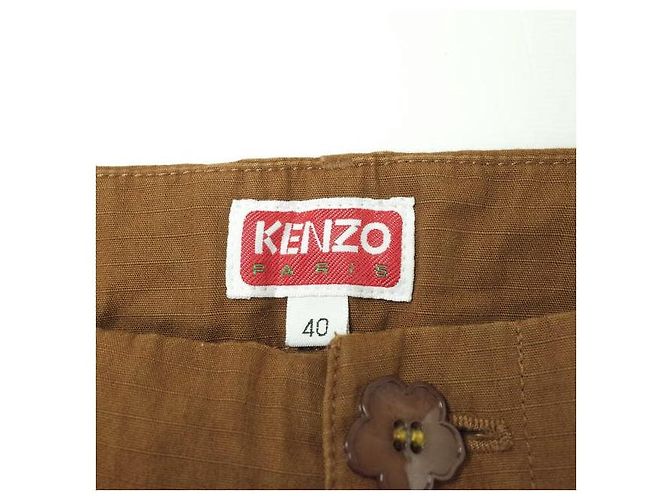 Autre Marque Pantalones cargo con botón de flor KENZO NIGO marrones Castaño - vista 8