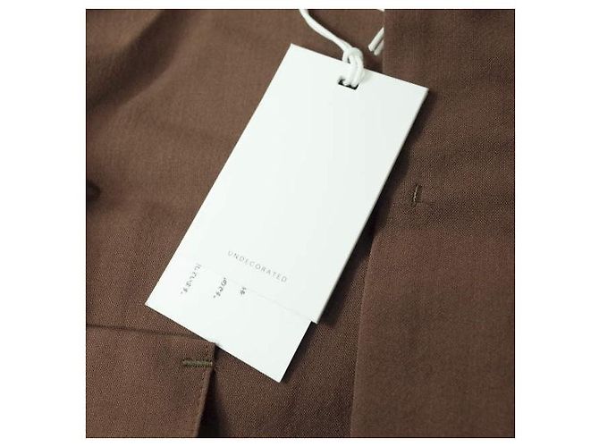 Autre Marque Undekorierte Woll-Cupra-Voile-Jacke Braun - Ansicht 3