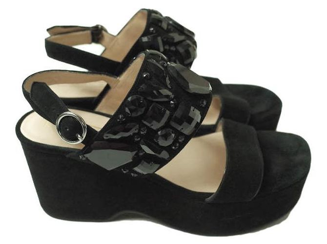 Sandali con zeppa in suede decorati Marc Jacobs Lily - vista 3