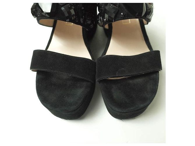 Sandali con zeppa in suede decorati Marc Jacobs Lily - vista 5
