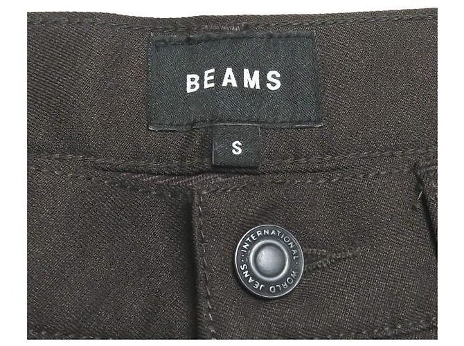 Autre Marque BEAMS Polyester-Baumwoll-Flare-Hose Dunkelbraun - Ansicht 3
