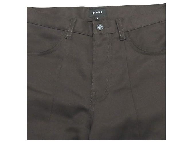 Autre Marque BEAMS Polyester-Baumwoll-Flare-Hose Dunkelbraun - Ansicht 4