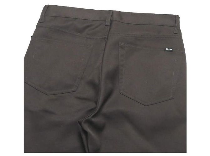 Autre Marque BEAMS Polyester-Baumwoll-Flare-Hose Dunkelbraun - Ansicht 7