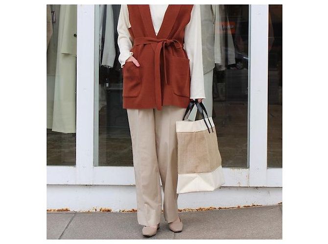 Autre Marque PANTALONI TRE PIEGHE JANE SMITH SIDELINE 34 BEIGE - vista 3