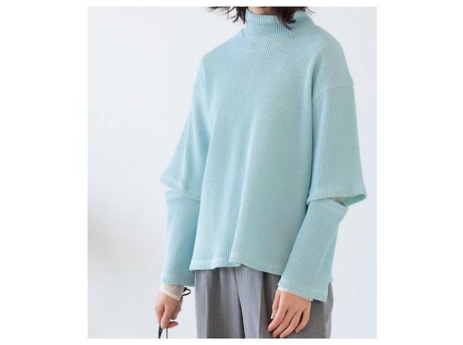 Autre Marque Ray BEAMS Top de cuello alto abierto azul - vista 8