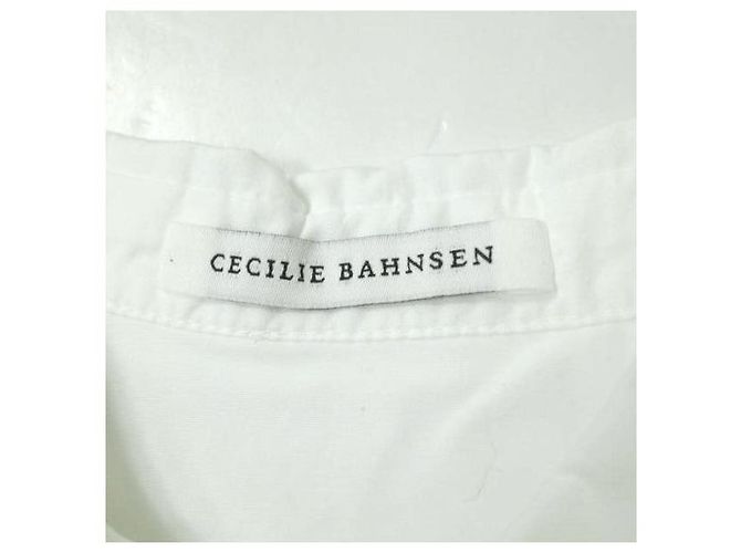 Autre Marque Vestido Esther de algodón Cecilie Bahnsen Blanco - vista 3
