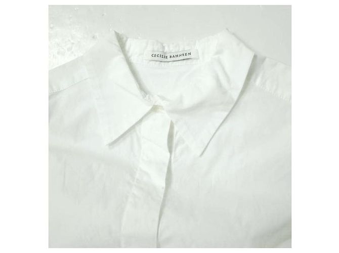Autre Marque Vestido Esther de algodón Cecilie Bahnsen Blanco - vista 4