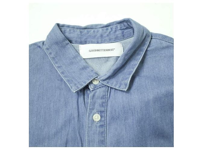 Autre Marque Camicia a maniche corte in denim GOODBETTERBEST Blu - vista 4