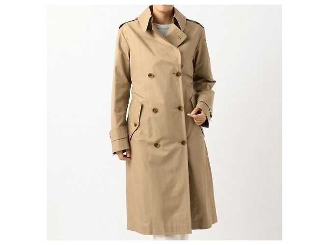 Autre Marque Trench coat de gabardina ligera 23ku Beige - vista 3