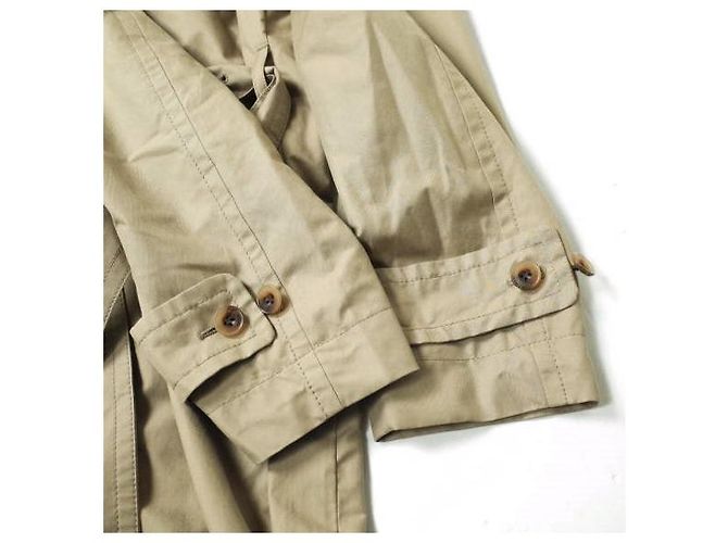 Autre Marque Trench coat de gabardina ligera 23ku Beige - vista 7