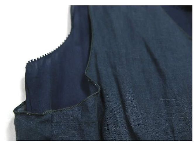 Autre Marque Drawer Leinen Kleid mit Docking-Design Marineblau - Ansicht 4