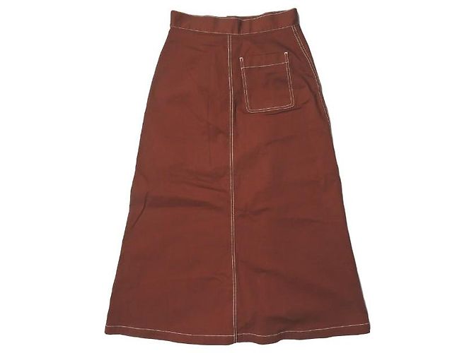 Autre Marque Falda larga acampanada de algodón ADAM ET ROPE Castaño - vista 2