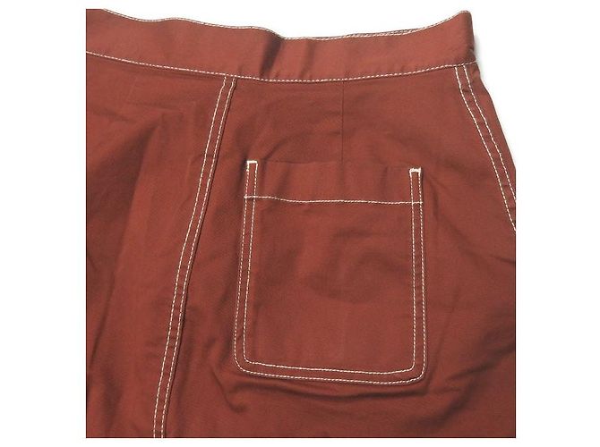 Autre Marque Falda larga acampanada de algodón ADAM ET ROPE Castaño - vista 5