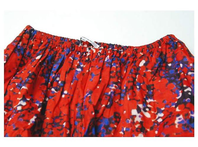 Autre Marque Falda Carven Easy de algodón rojo marino - vista 4