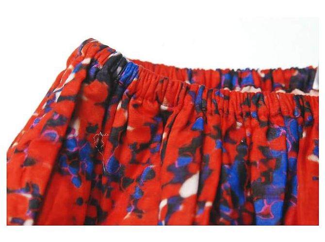 Autre Marque Falda Carven Easy de algodón rojo marino - vista 5