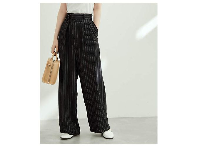 Autre Marque Pantalones de rayón Easy de ADAM ET ROPE Negro - vista 9