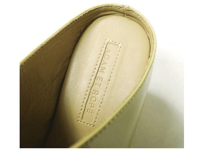 Autre Marque Sandali con zeppa in pelle ADAM ET ROPE Beige - vista 8