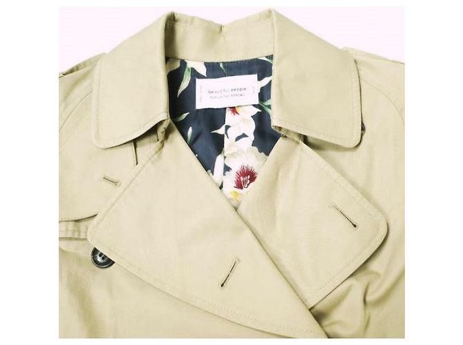 Autre Marque Abrigo trench de algodón beige - vista 4