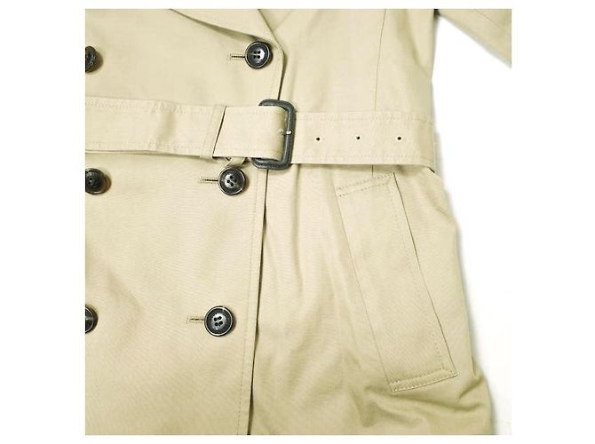 Autre Marque Abrigo trench de algodón beige - vista 5