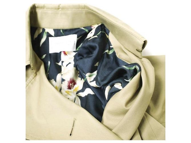 Autre Marque Abrigo trench de algodón beige - vista 8