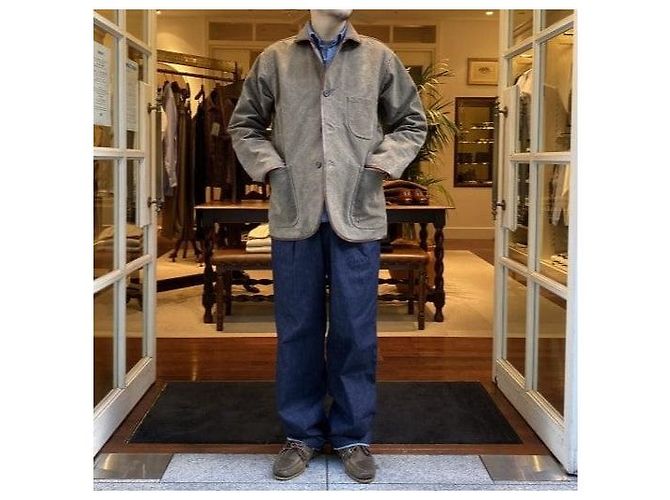 Autre Marque Alter Canvas-Lederjacke ARTS＆CRAFTS x KENNETH FIELD x BEAMS PLUS Outfitters Olivgrün - Ansicht 3