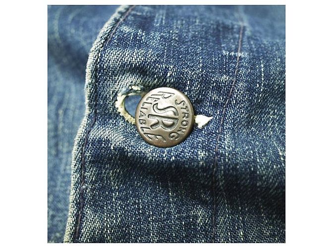 Autre Marque Giacca tuta in denim robusta e affidabile degli anni '40 Blu - vista 4