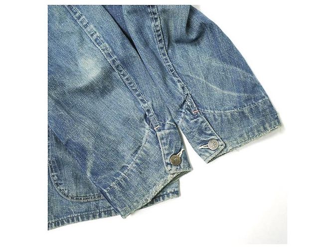 Autre Marque Giacca tuta in denim robusta e affidabile degli anni '40 Blu - vista 5