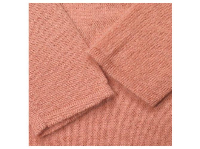 Autre Marque Bukht Mohair Zip-Mokkragen-Strickpullover in Pink - Ansicht 7