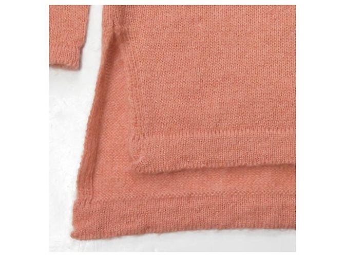 Autre Marque Bukht Mohair Zip-Mokkragen-Strickpullover in Pink - Ansicht 8