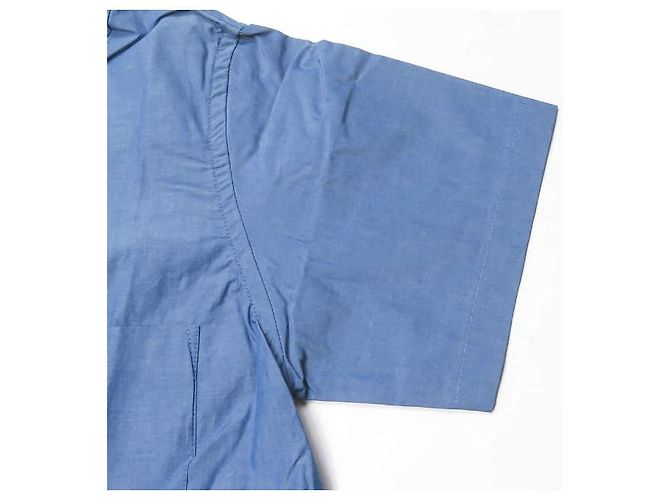 Autre Marque SLOWBE S S Baumwoll-Schlafhemd Blau - Ansicht 6