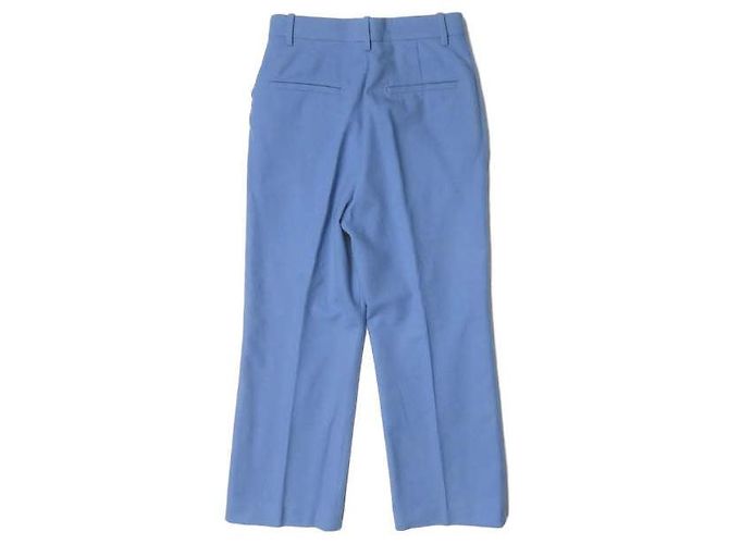 Autre Marque Hochtaillierte Woll-Ankle-Pants mit Stretch Blau - Ansicht 2