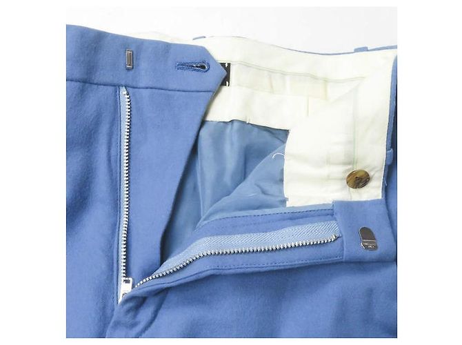 Autre Marque Hochtaillierte Woll-Ankle-Pants mit Stretch Blau - Ansicht 4