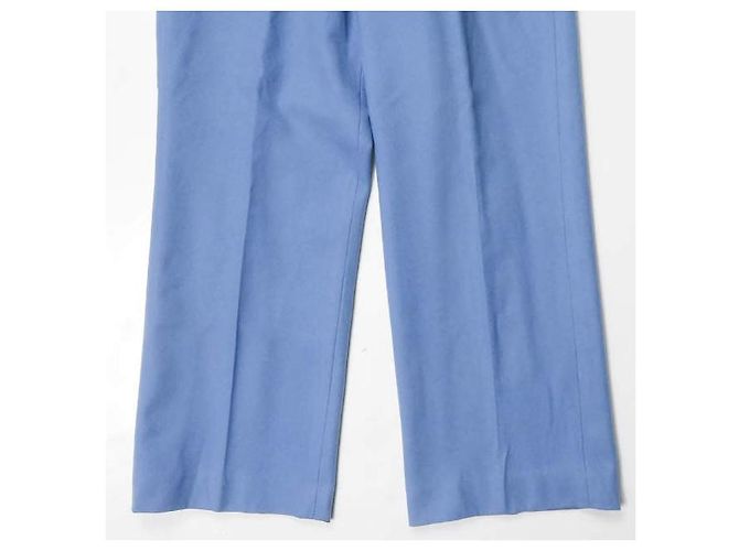 Autre Marque Hochtaillierte Woll-Ankle-Pants mit Stretch Blau - Ansicht 6
