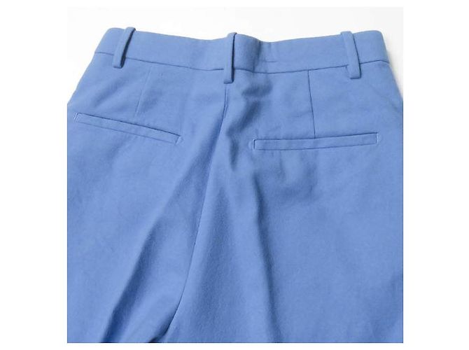 Autre Marque Hochtaillierte Woll-Ankle-Pants mit Stretch Blau - Ansicht 7