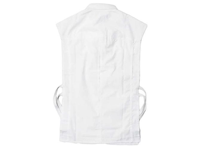 Autre Marque Chaleco de popelina Qasimi SOOK POPLIN BIB SHIRT de algodón Blanco - vista 2