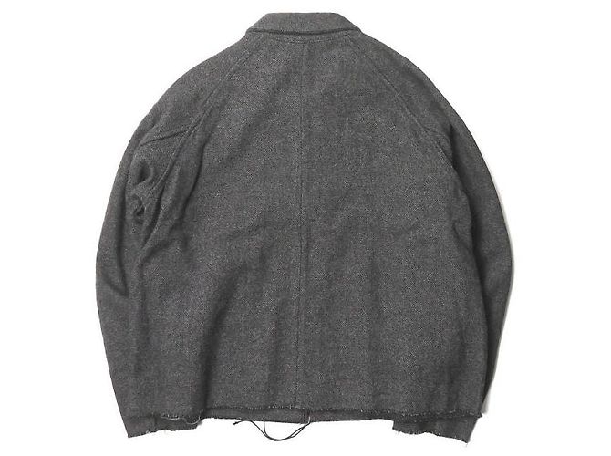 Autre Marque Chaqueta blouson de tweed con cuello caído de algodón Castaño - vista 2