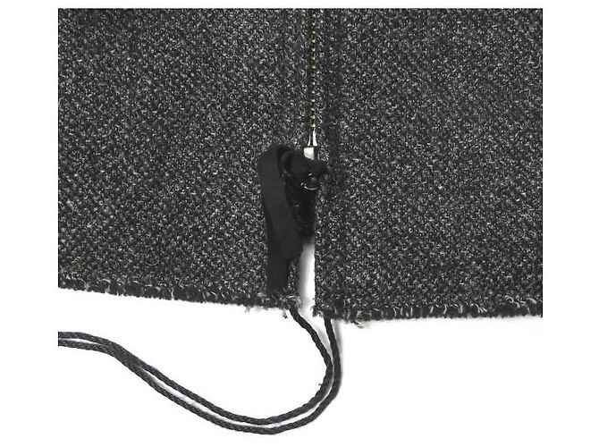 Autre Marque Chaqueta blouson de tweed con cuello caído de algodón Castaño - vista 8