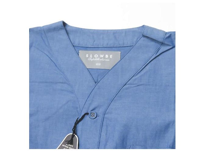 Autre Marque Camicia da notte in cotone a maniche corte SLOWBE Blu - vista 4