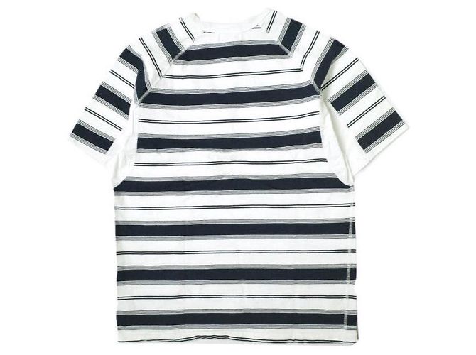 Autre Marque T-shirt Raglan a righe Tone blu e bianco cotone - vista 2