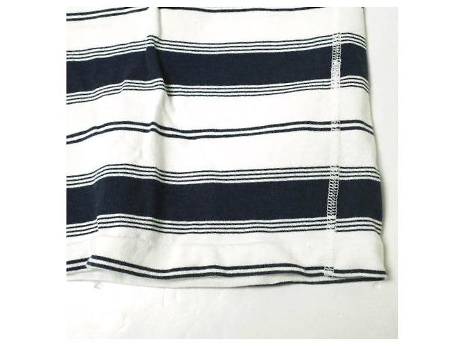 Autre Marque T-shirt Raglan a righe Tone blu e bianco cotone - vista 4