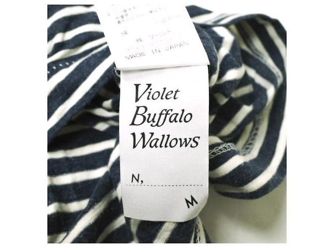 Autre Marque T-shirt in cotone Violet Buffalo Wallows Blu navy - vista 6