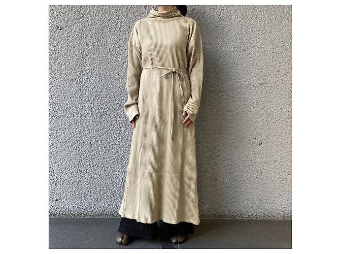 Autre Marque Vestido Kaftan Lhasa de Algodón Orgánico Baserange XS Caqui - vista 3
