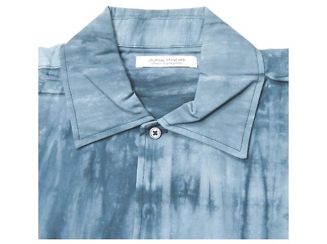 Autre Marque Camicia a maniche corte in cotone JOURNAL STANDARD Blu - vista 4