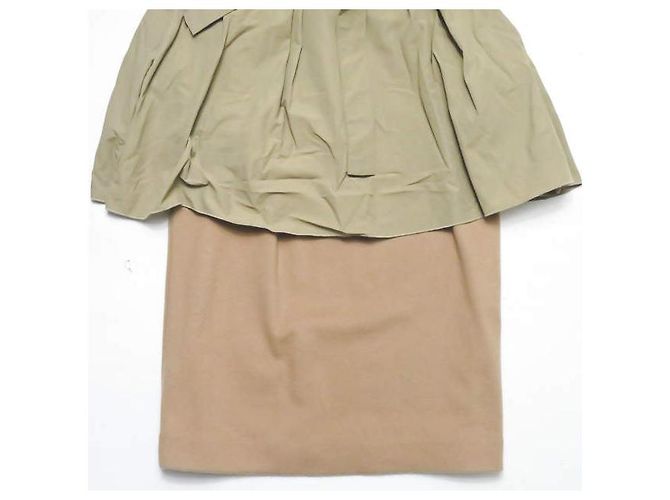 Autre Marque YOSHIYO Spitzenärmel Schichtkleid Beige - Ansicht 10
