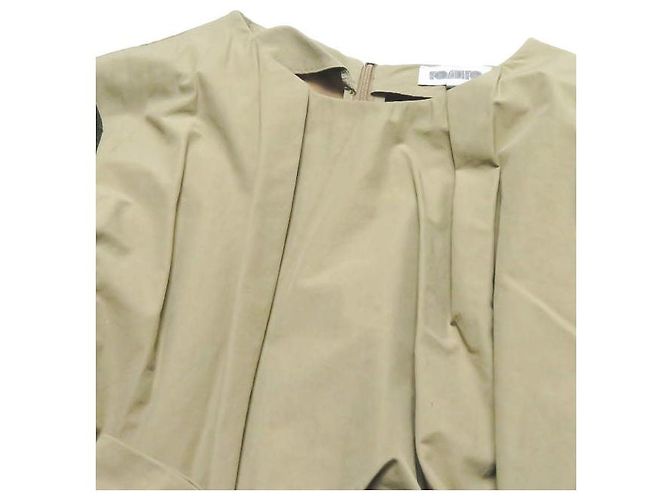 Autre Marque YOSHIYO Spitzenärmel Schichtkleid Beige - Ansicht 5