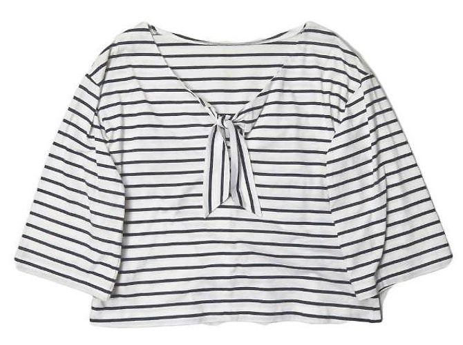 Autre Marque Steven Alan Back Ribbon Cuello Barco Bordado Cutsew - vista 2