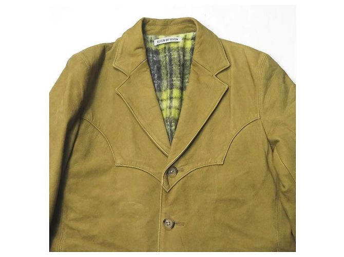 Autre Marque 7x7 Western-Lederjacke M Gold Nubuck - Ansicht 5