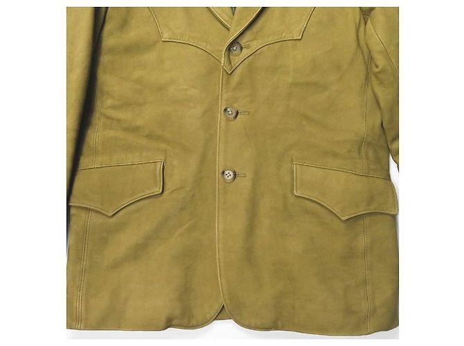 Autre Marque 7x7 Western-Lederjacke M Gold Nubuck - Ansicht 7