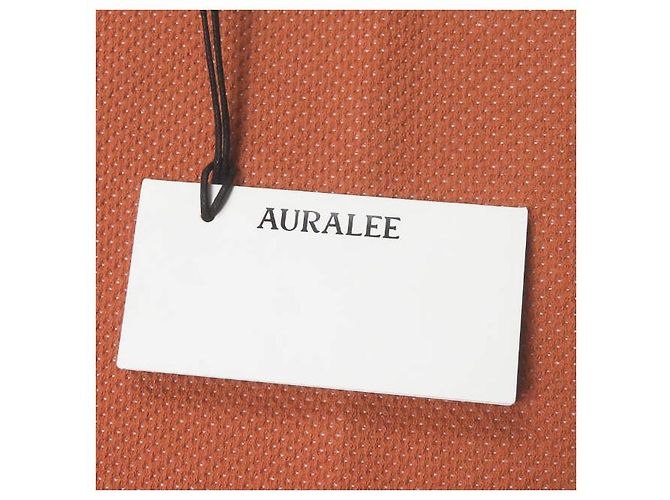 Autre Marque Top de punto de cuello barco de doble cara GIZA BIRDS EYE de Auralee Naranja - vista 2